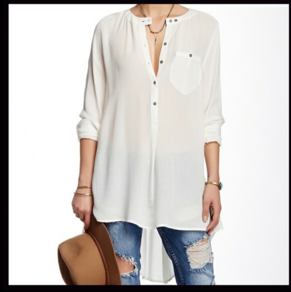 CAYENNE Color Free People long blouse. - Picture 1 of 4